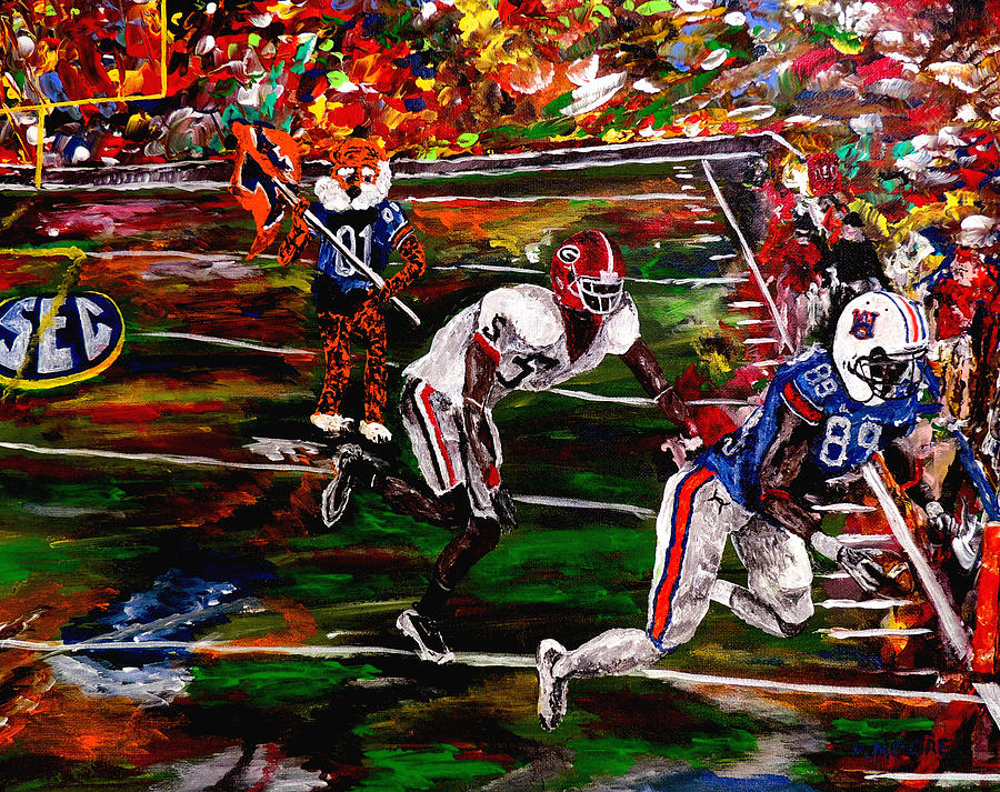 900x713 Beware Of The Tiger - Auburn Painting