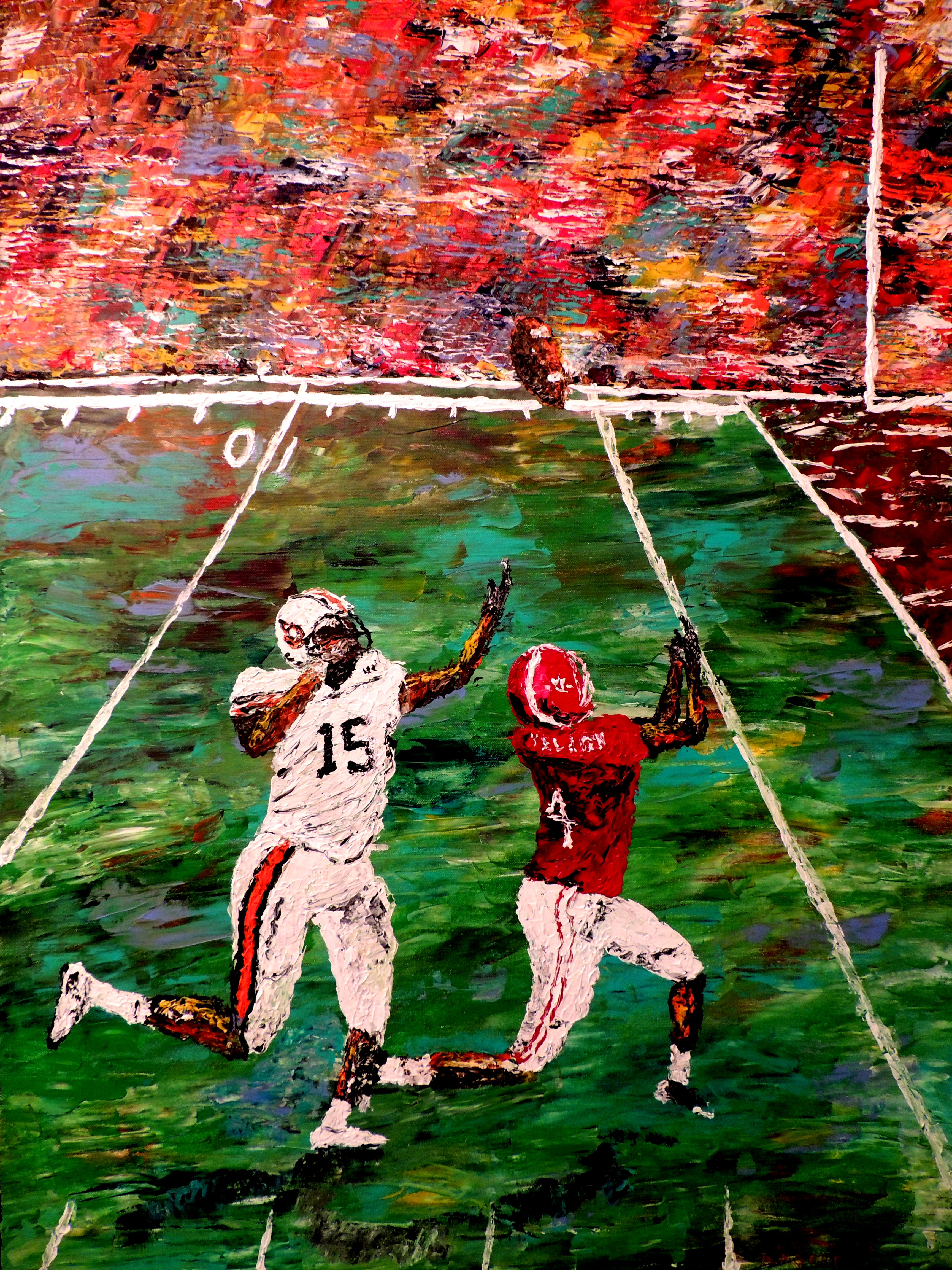 3456x4608 Alabama Auburn Football Painting The Art Studio By Mark Moore - Auburn Painting