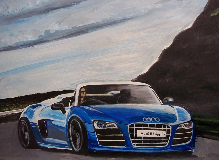 900x659 Audi R8 Painting By Ashish Mohan - Audi Painting
