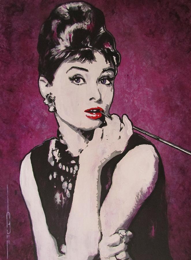 662x900 Audrey Hepburn - Audrey Hepburn Painting