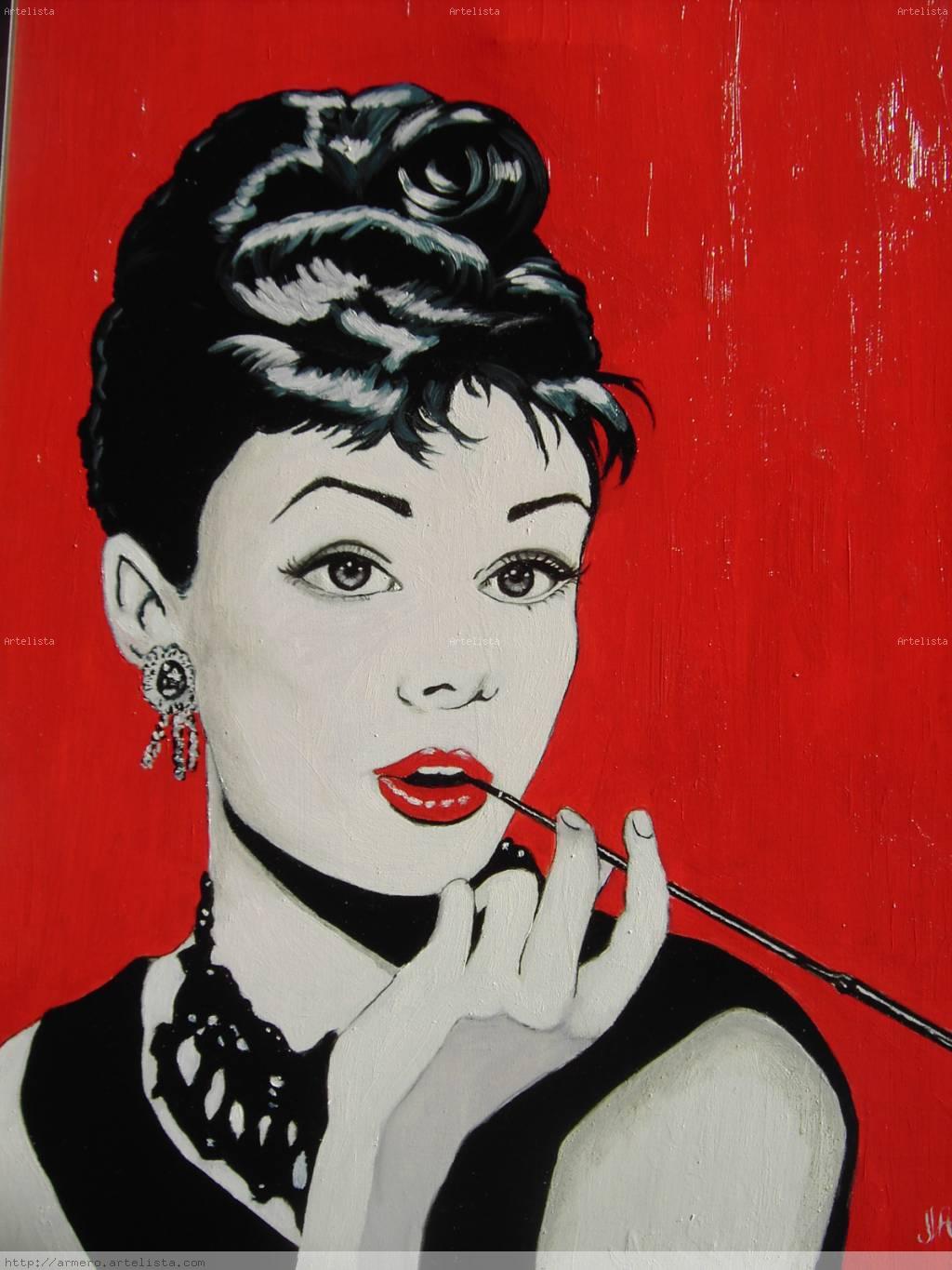1024x1365 Homenaje A Audrey Hepburn Jose Luis Armero Lopez - Audrey Hepburn Painting