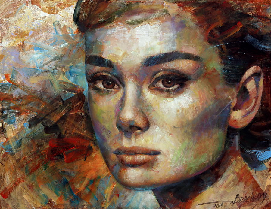 900x696 Audrey Hepburn Painting By Arthur Braginsky - Audrey Hepburn Painting