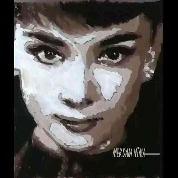 600x600 Audrey Hepburn Portrait Oil Painting On Canvas - Audrey Hepburn Painting Canvas