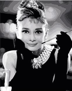 247x313 Mahuaf W1025 Forever Audrey Hepburn Painting By Numbers Diy - Audrey Hepburn Painting Canvas