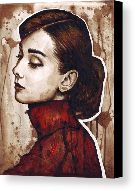 531x750 Audrey Hepburn Canvas Print Canvas Art By Olga Shvartsur - Audrey Hepburn Painting Canvas