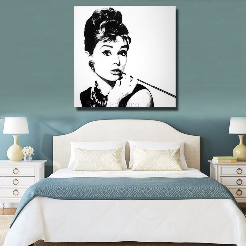 850x850 Audrey Hepburn Canvas Wall Art - Audrey Hepburn Painting Canvas