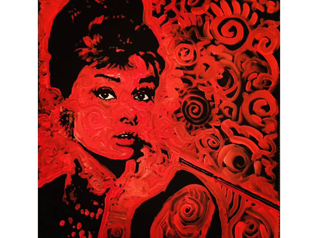 1024x768 Audrey Hepburn Canvas Oil Painting Delta 13 - Audrey Painting