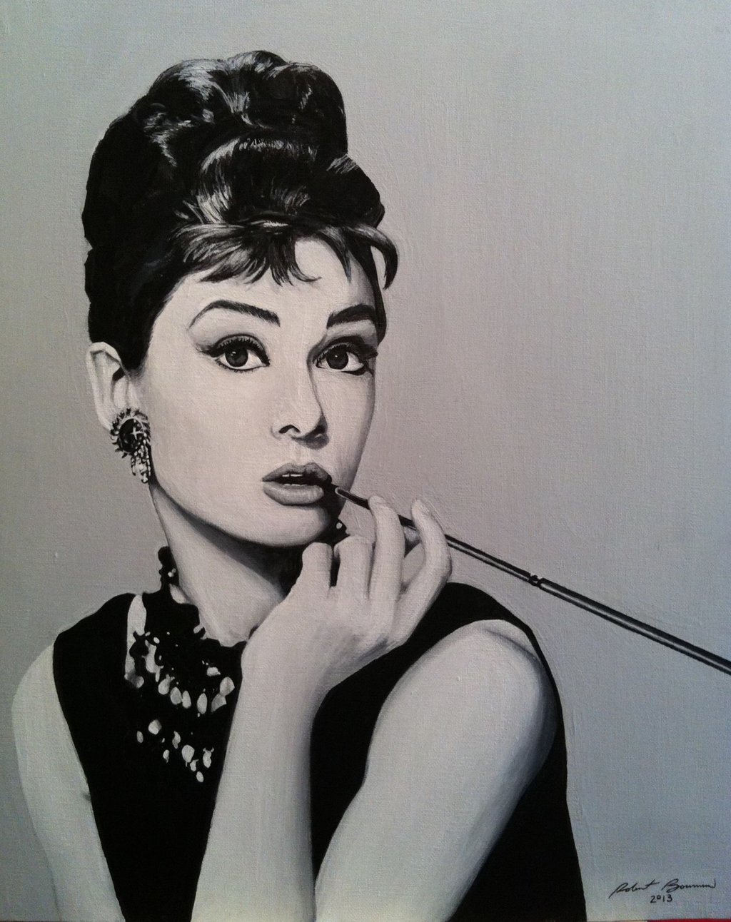 1024x1292 Audrey Hepburn Painting 1 By Rob91991 - Audrey Painting