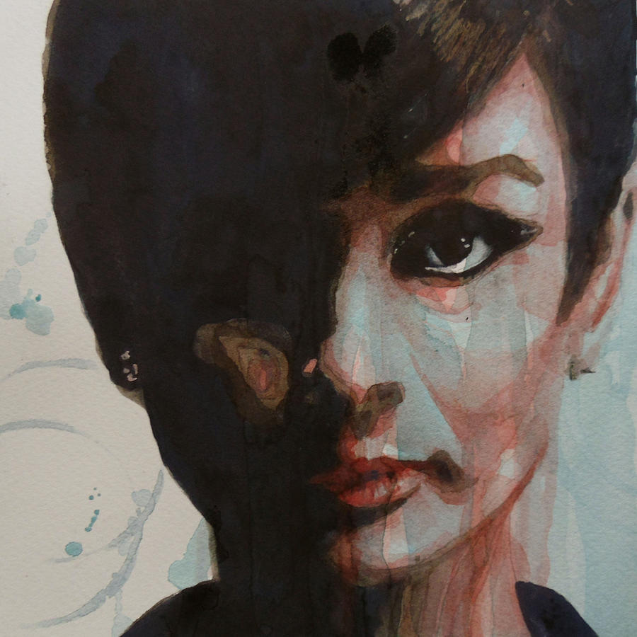 900x900 Audrey Hepburn Painting By Paul Lovering - Audrey Painting