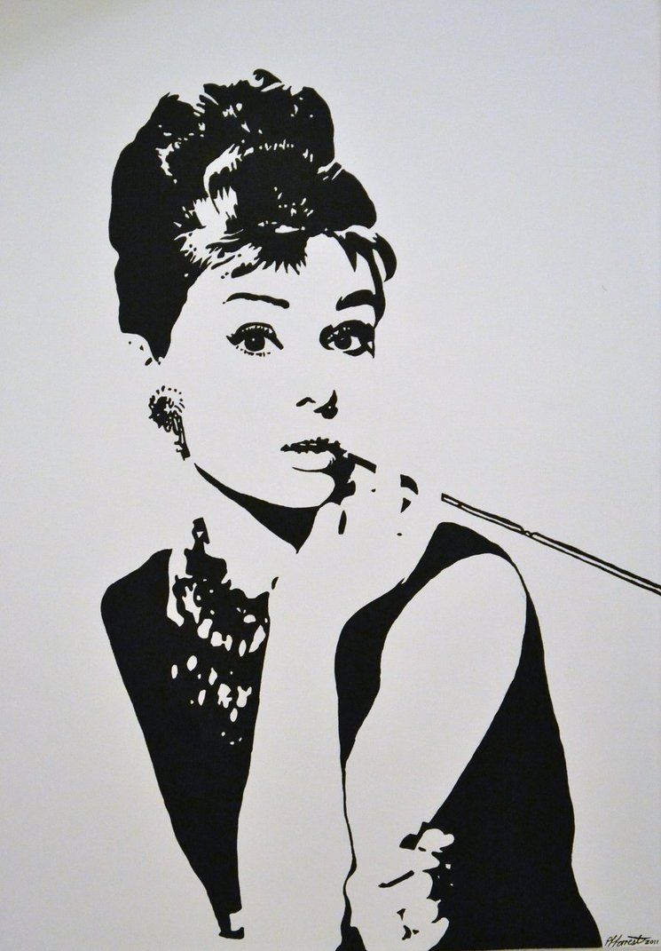 745x1071 Audrey Hepburn Painting By Perfectpaula Art Audrey - Audrey Painting