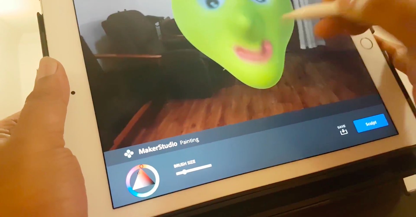 1440x753 Finger Painting And 3d Sculpting In Augmented Reality With Arkit - Augmented Reality Painting