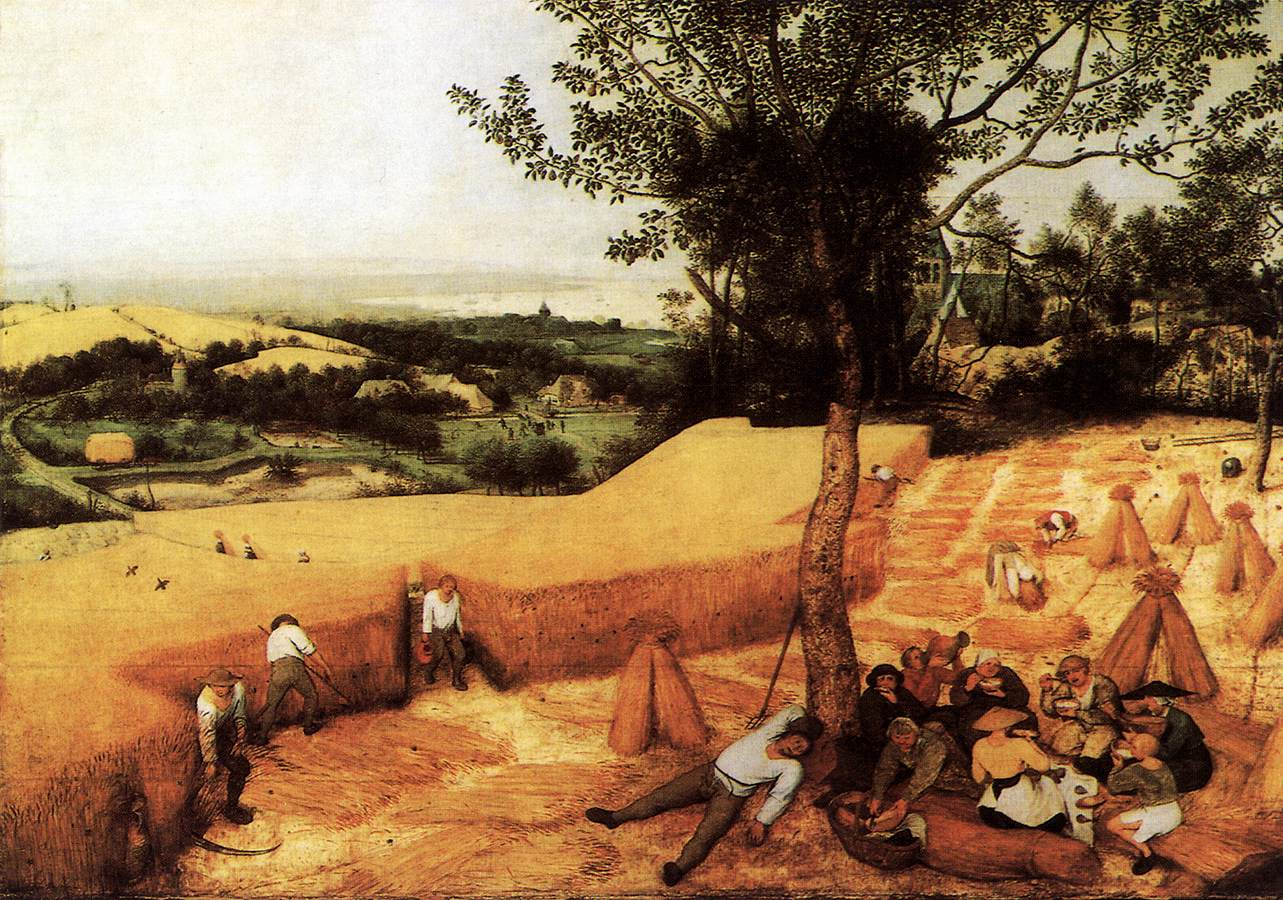 1283x900 The Corn Harvest (August) 1565 Painting Pieter The Elder Bruegel - August Painting