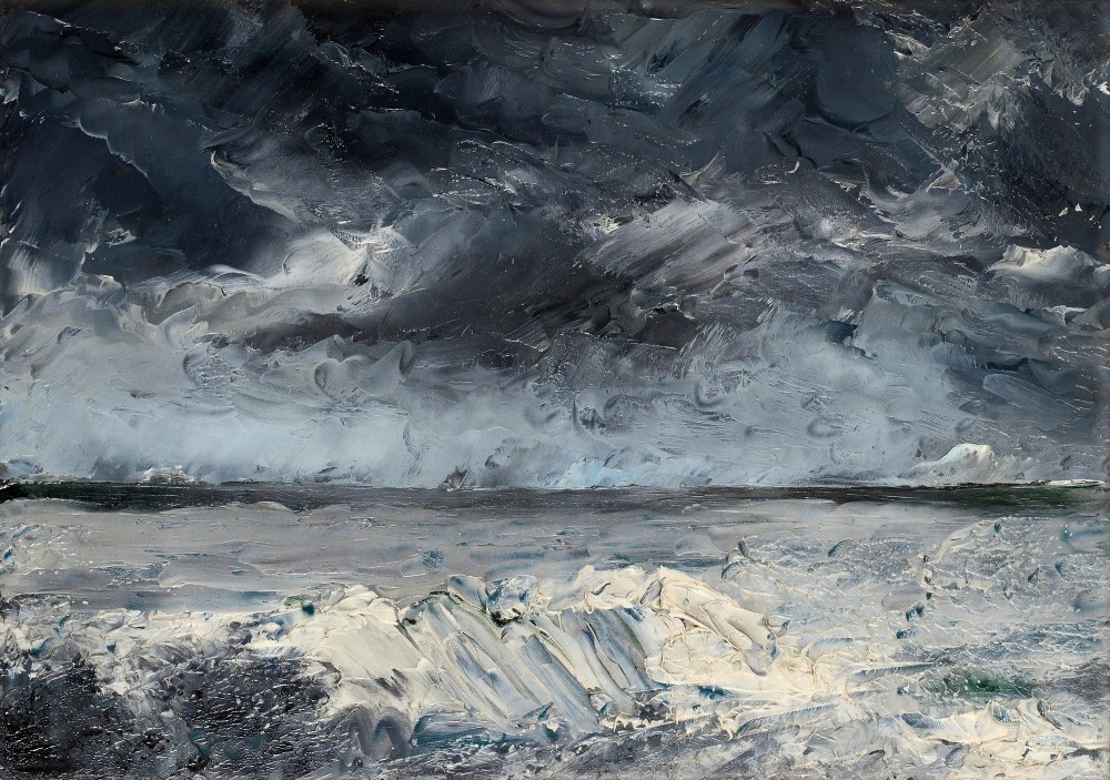 1000x703 Packis I Stranden (Pack Ice On The Beach) By August Strindberg - August Strindberg Painting