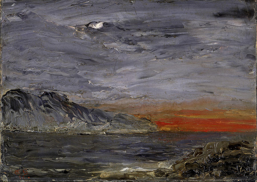 900x638 Sunset Painting By August Strindberg - August Strindberg Painting