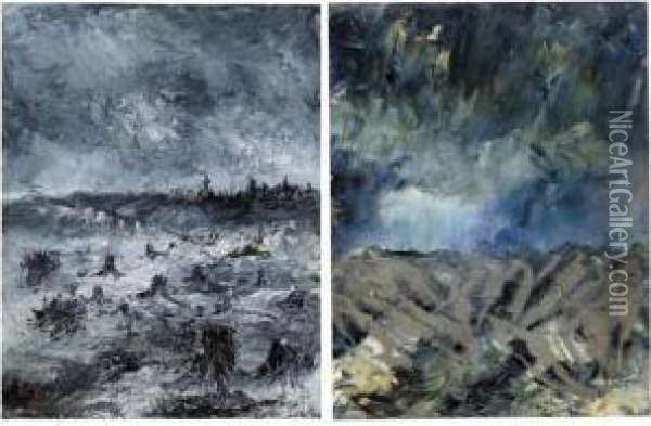 600x393 Svedjeland (Dalaro) Oil Painting Reproduction By August Strindberg - August Strindberg Painting
