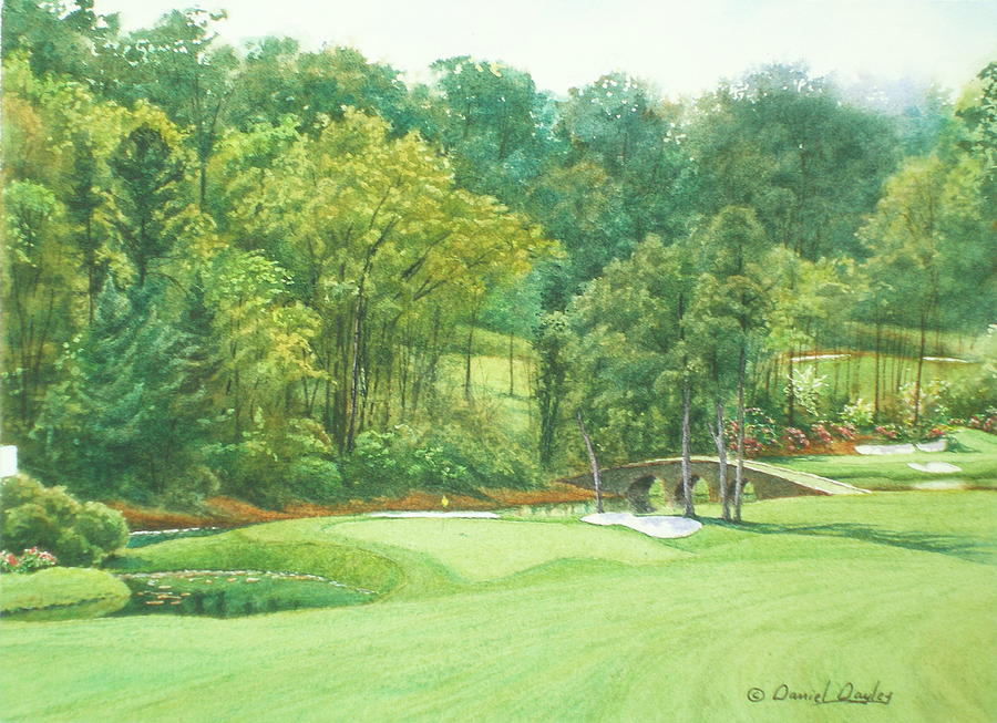900x653 Augusta National 11th Hole Painting By Daniel Dayley - Augusta National Painting