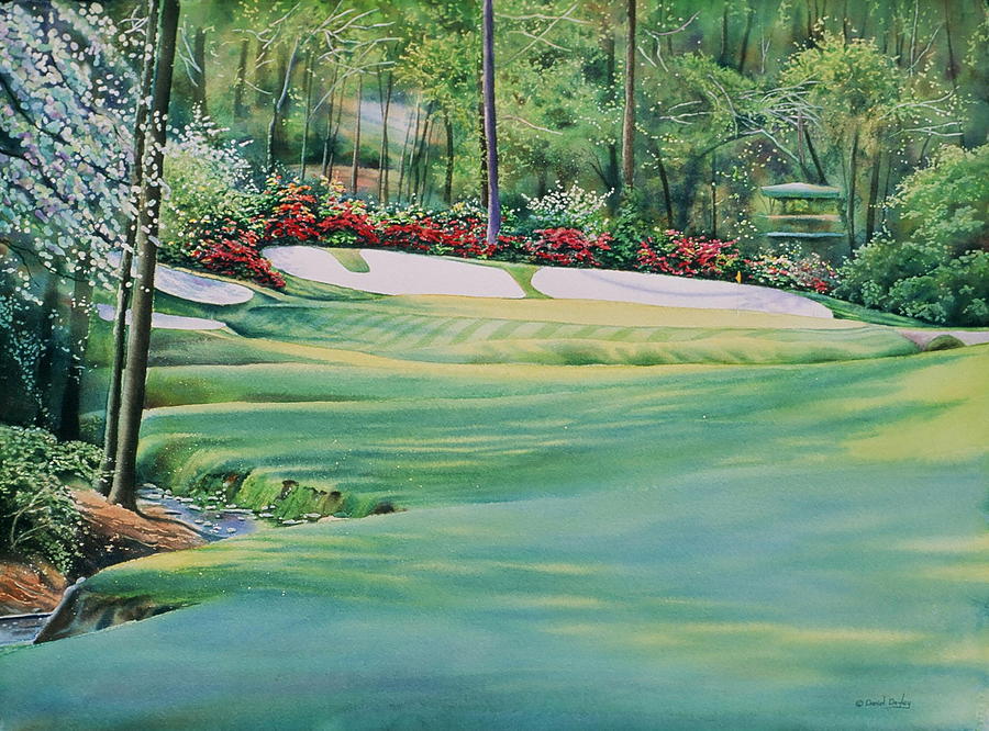 900x666 Augusta National 13th Hole Painting By Daniel Dayley - Augusta National Painting