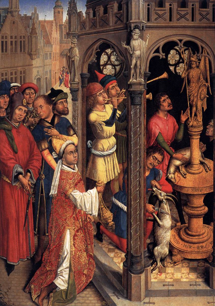 844x1200 St Augustine Sacrificing To A Manichaean Idol 1480 Painting - Augustine Painting