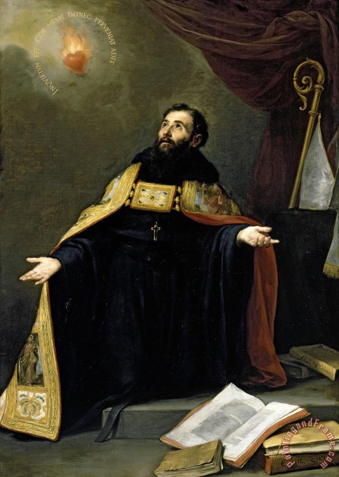 683x960 Bartolome Esteban Murillo Saint Augustine In Ecstasy, 1665 75 - Augustine Painting