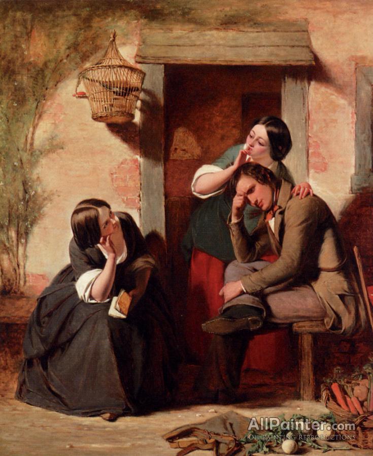 735x900 Augustus Leopold Egg A Teasing Riddle Oil Painting Reproductions - Augustus Painting