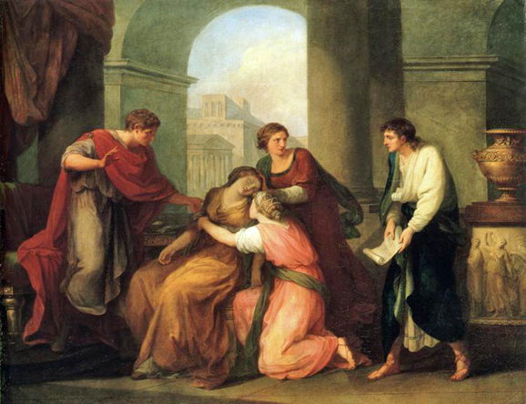 578x444 Angelica Kauffmann - Augustus Roman Emperor Painting