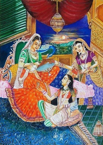 351x494 Buy Women Aura Handmade Painting By Sudha Sharma. Code - Aura Painting