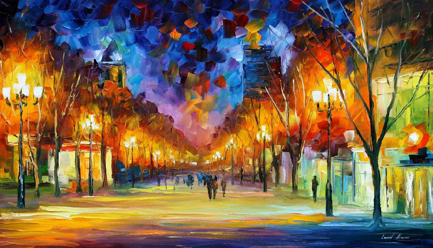 1455x835 Holiday Aura Palette Knife Oil Painting On Canvas By Leonid - Aura Painting