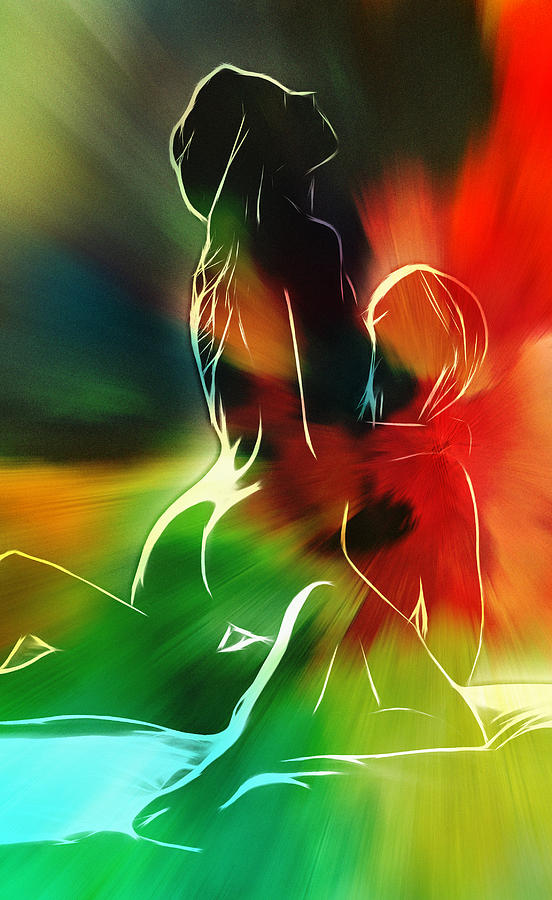 552x900 Lovers Aura Painting By Steve K - Aura Painting