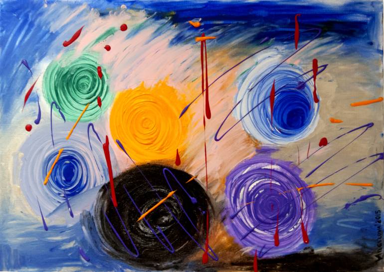 770x547 Saatchi Art Spectrum Of The Human Aura Painting By Polina Angelova - Aura Painting