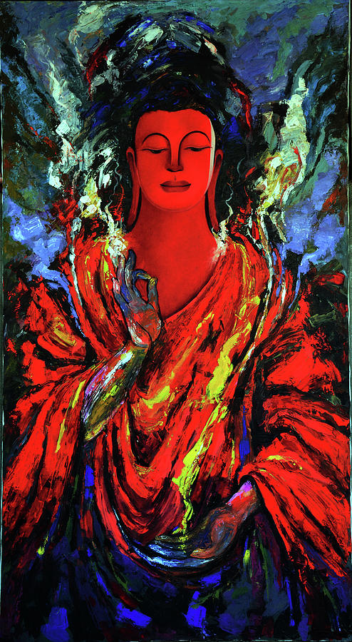 494x900 Aura Painting By Shailesh Bodele - Aura Painting