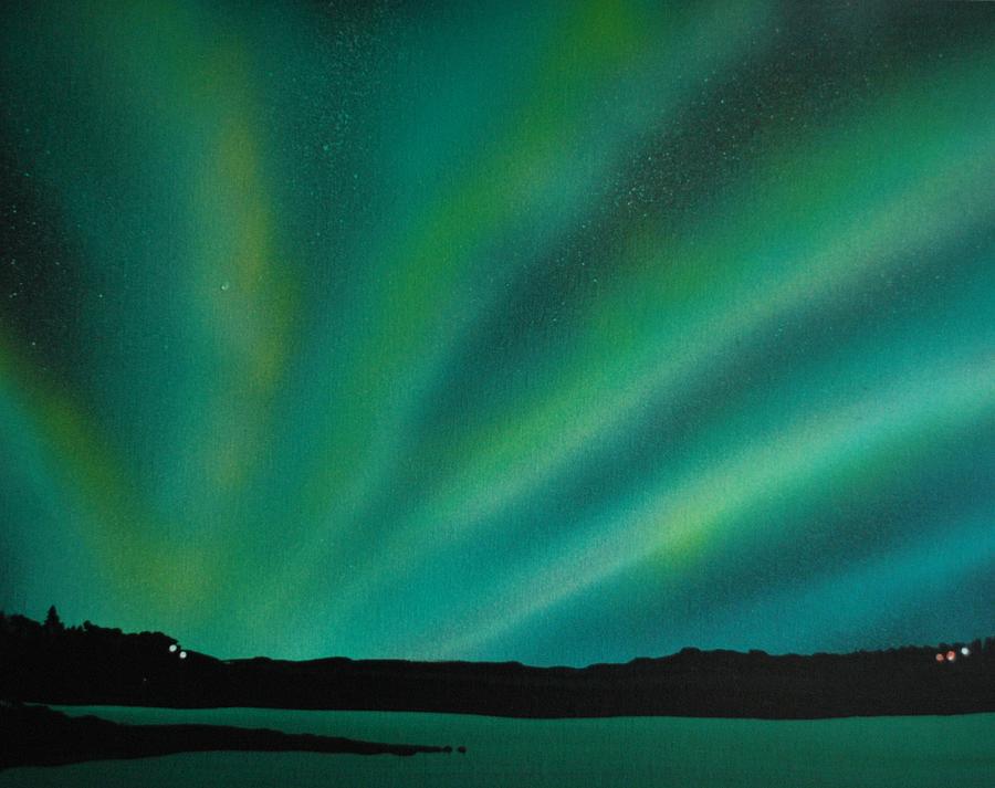 900x713 Northern Lights Painting Acrylic 4k Pictures 4k Pictures [Full - Aurora Borealis Acrylic Painting
