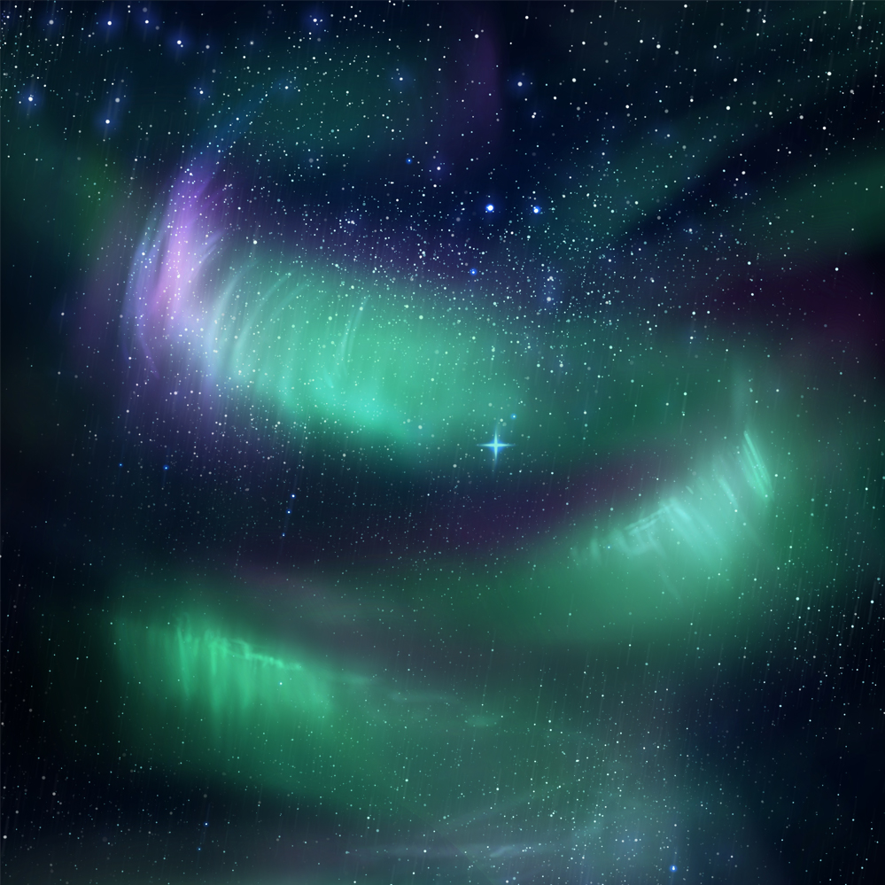 999x999 How To Paint The Aurora Borealis - Aurora Borealis Painting