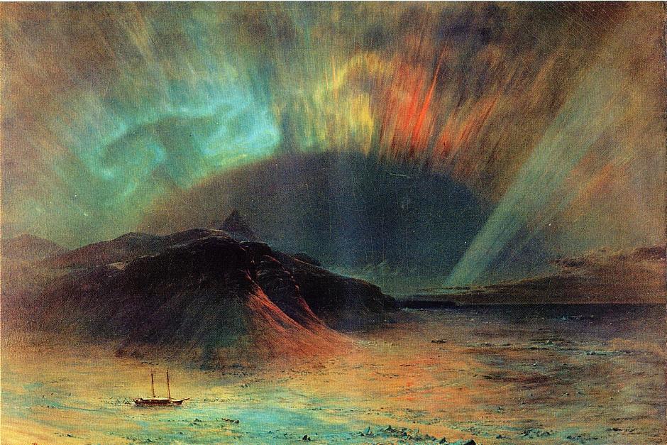 940x627 Aurora Borealis 1865 Painting Frederic Edwin Church Oil Paintings - Aurora Borealis Painting