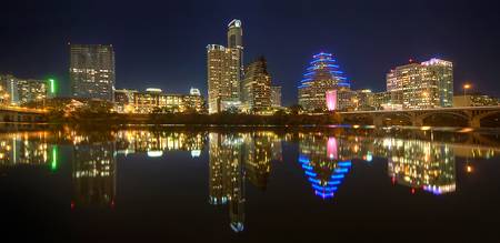 450x219 Fine Art Austin Skyline Artwork For Sale On Fine Art Prints - Austin Skyline Painting