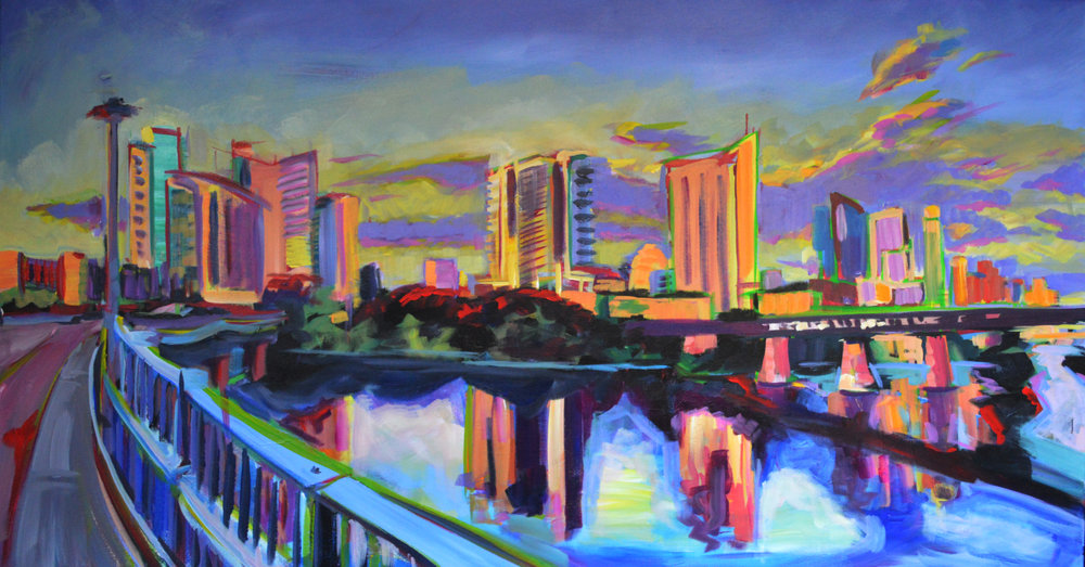 1000x523 Gallery - Austin Skyline Painting