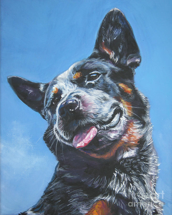 720x900 Australian Cattle Dog 2 Painting By Lee Ann Shepard - Australian Cattle Dog Painting