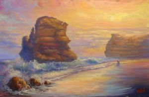 300x196 Original Oil Australian Landscape Painting Of Great Ocean Road - Australian Landscape Painting