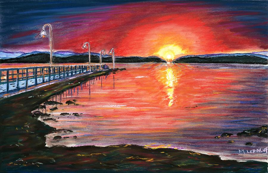 900x580 Australian Sunset Painting By Michelle Leboeuf - Australian Painting