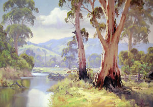 300x210 Australian Painting Bush Gum Tree River Landscape Quality Canvas - Australian Painting