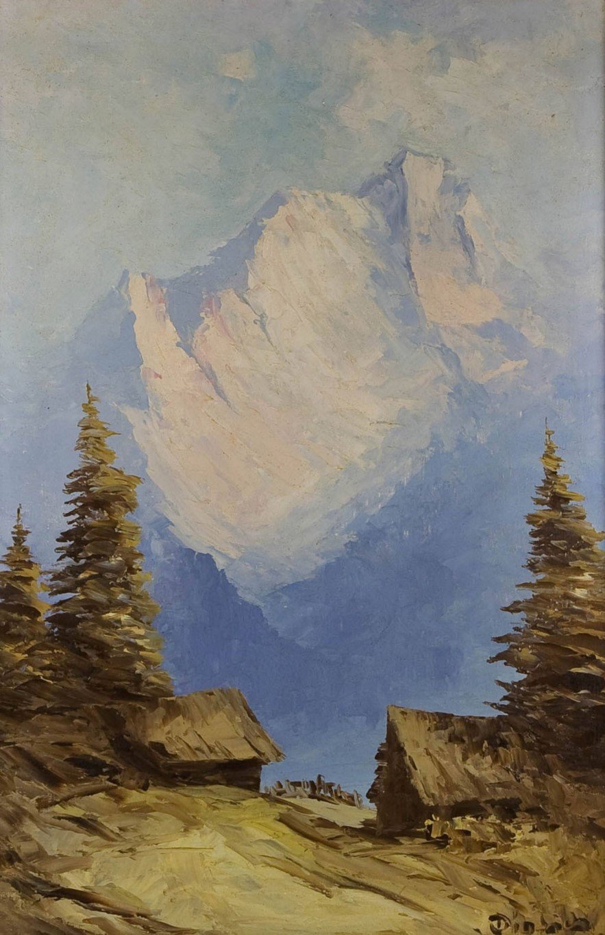 883x1365 Austrian Painting 1960s Lavish Shoestring - Austrian Painting