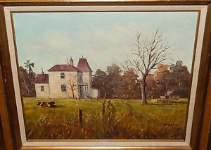 300x213 K.hermann Austrian Farm House Original Oil On Canvas Painting Ebay - Austrian Painting