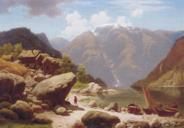 640x444 Landscape With Rainbow C. 1795,landscape Oil Painting Gallery - Austrian Painting