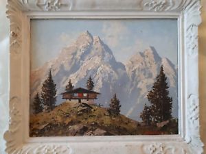 300x225 Antique 19th Century Oil Painting On Canvas Signed Haller - Austrian Painting