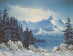 236x180 Bob Ross Paintings Mom And I Enjoy Watching His Show Everyday - Authentic Bob Ross Painting Price