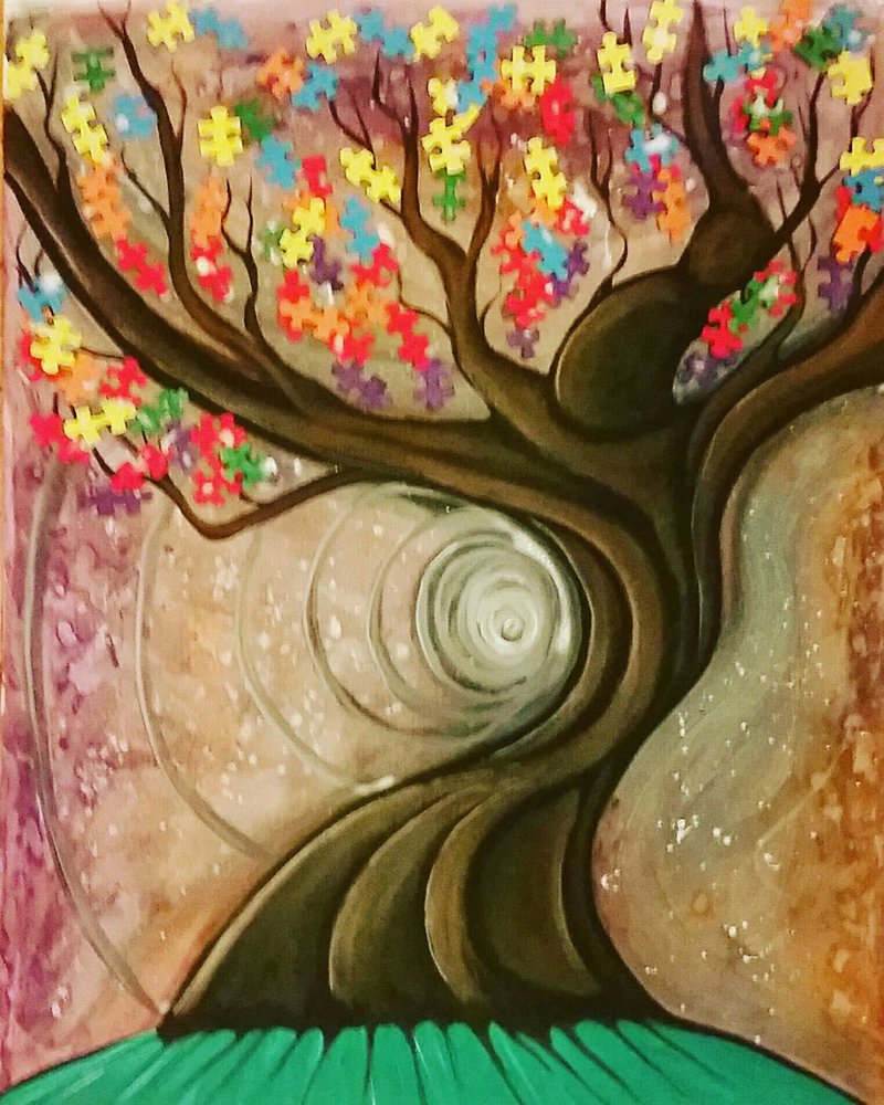 800x1000 Autism Awareness Original Painting For Donation By Cocheese - Autism Painting