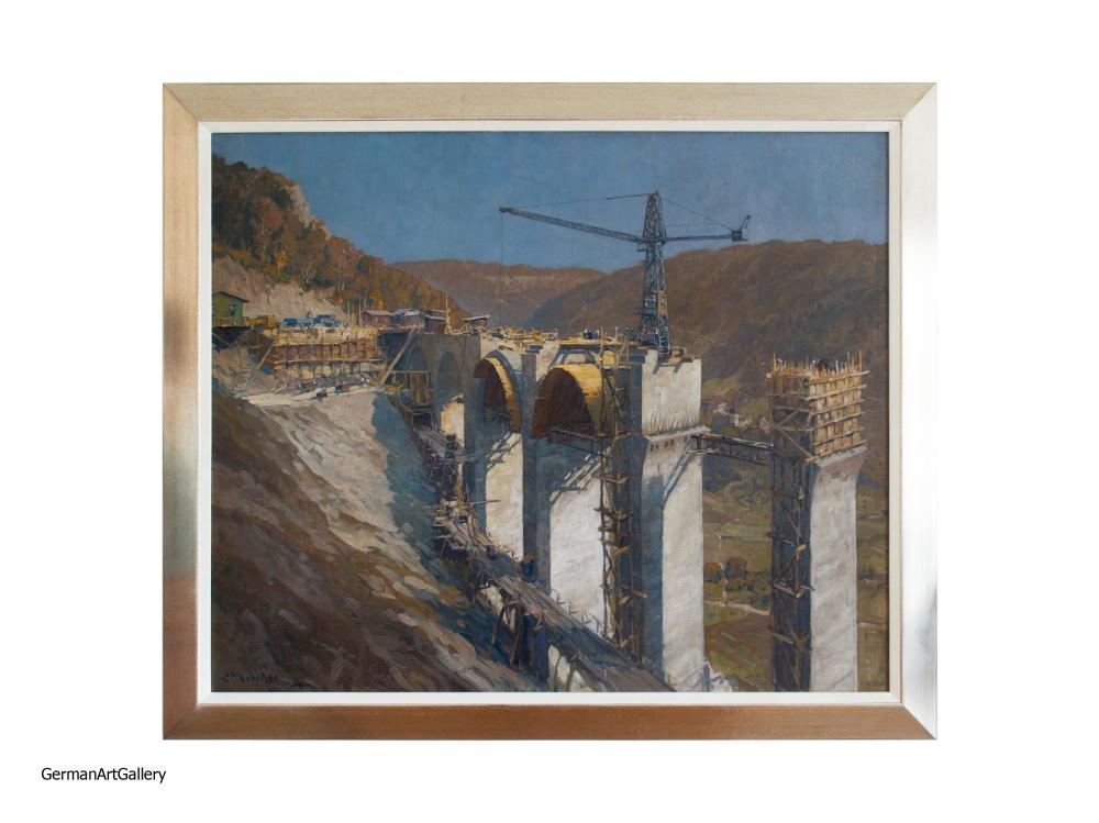 1000x749 Erich Mercker, - Autobahn Painting