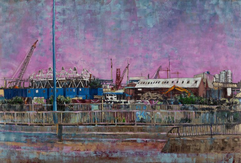 770x520 Gerd Sedelies Paper, 2011, Mixed Media Autobahn Art - Autobahn Painting