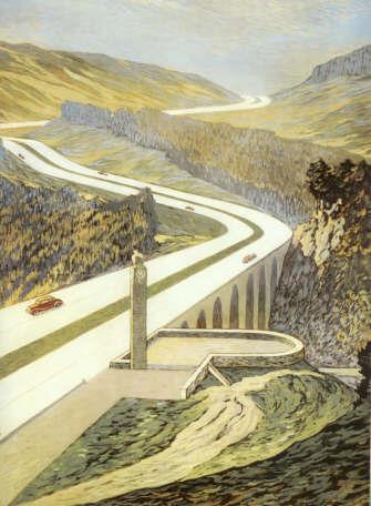 335x456 Autobahn Poster Autobahncolorposterbyhirshberg - Autobahn Painting