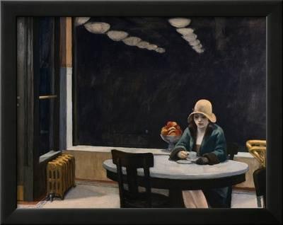 400x318 Automat Framed Giclee Print By Edward Hopper - Automat Painting