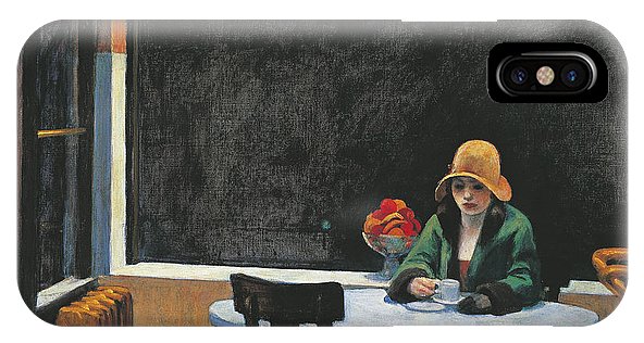 592x316 Automat Iphone X Case For Sale By Edward Hopper - Automat Painting